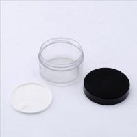 refillable empty 120ml/4oz PET Wide Mouth Single Wall Jar with Black Lids for cosmetic creams hair gel