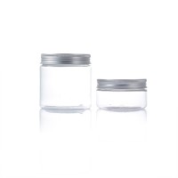 clear empty round plastic jar 100ml 200ml 250ml 400ml pet cosmetic jars