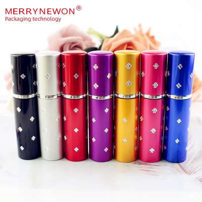 5ml 10ml Mini Portable Travel Refillable Empty Perfume Bottles Sample Spray Glass Atomizer Metal Aluminum Spray Scent Pump Case