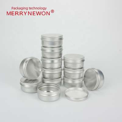 Large Stock 50g 50ml Metal Aluminium Decorated Tin Custom Container For Cosmetic Face Skin Care Cream Balm Handmade Soap