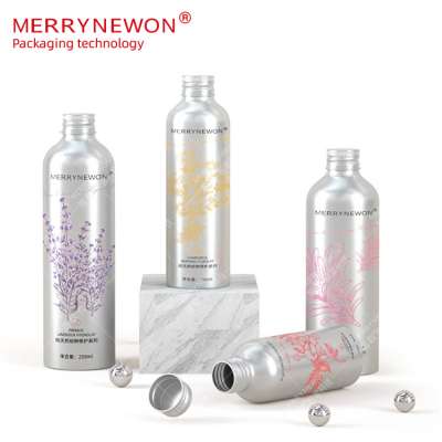 Customized 120ml 150ml 200ml 250ml aluminum bottle, portable plant hair care essential oil aluminum container