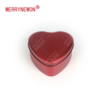 Custom food wedding red chocolate tin box metal wedding candy tin box with lid